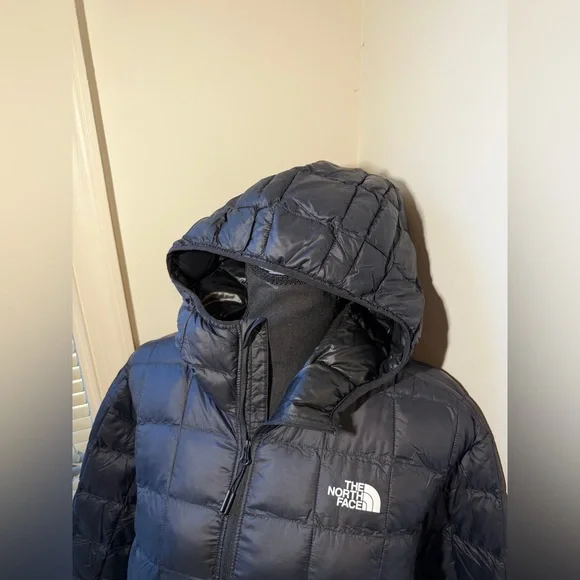 New Mens The North Face Black Eco Thermoball Full Zip Jacket Coat Puffer Matte - Picture 7 of 12